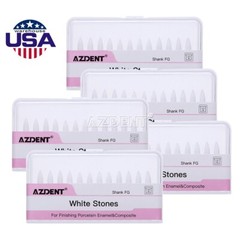12Pcs Dental Flame White Stone Polishing FG Burs Point Bur 12/pk Abrasion FL2