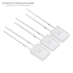 50 X 2x5x7 mm Ultra Bright Water Clear Yellow Rectangle LED Light Emitting Diode