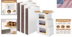 Durable 30-Pack White Corrugated Shipping Boxes – Ideal for Storage & Shipping