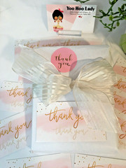 150 pcs Thank You Business Cards 3.5×2″, Thank You Stickers, Pink Gold