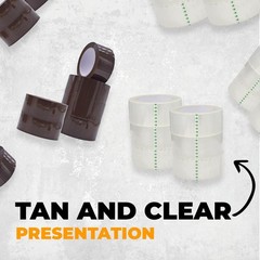 WOD CST20WBA Tan Packing Tape – 2″ in. x 110 Yards Per 6 Rolls, / Brown