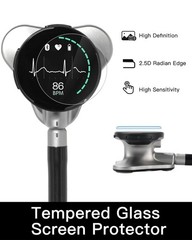 Protection Kit for Eko Core 500 Digital Stethoscope, 3 Tempered Glass black