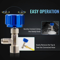 R1234yf Self Sealing Can Tap for Self Sealing Refrigerator Recharge Dispenser AC