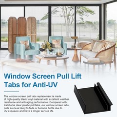 10 Pack Window Screen Pull Tabs, Lift Tabs Replacement Black
