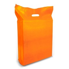 100 Pack 15″ x 18+2″ 1.25 mil Thick – Orange Merchandise Plastic Shopping Bags