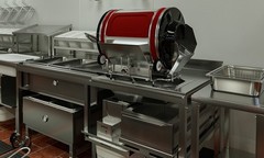 Fried chicken breader AYRking DRUF120TP great for onion rings + large productio