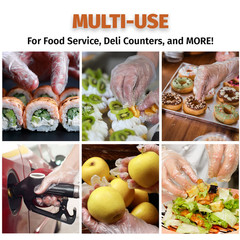 1000 BPA Free Premium Disposable Gloves Poly PE LDPE Plastic for Kitchen Food Ha