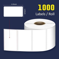 2.25″ x 1.25″ Direct Thermal Labels, Permanent Adhesive Barcode Address Label…