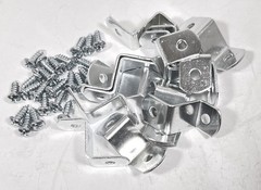 5/8″ Zinc Plated Steel Offset Clips with Screws (20)