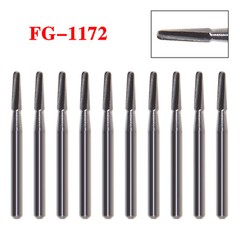 10*Dental Tungsten Carbide Tungsten Steel Burs for High Speed Handpiece FG1172