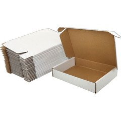 8x6x2 inches Small Shipping Boxes Set of 25 – White Mailer Corrugated Cardboa.