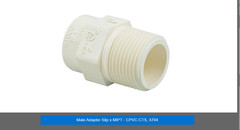 (Qty 5) NIBCO 1/2″ Slip x 1/2″ MNPT Male Adapter Fitting (CPVC-CTS) 4704
