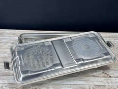 AESCULAP JM440 STERILIZATION CONTAINER CASE W/ TRAY LID 22’’ X 11’’ X 4″ Extras!