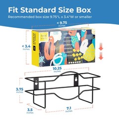 Single Wall Mount Glove Tissue Dispenser, Wire Rack Disposable Gloves Napkin Box