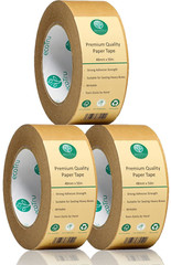 Eco Friendly Biodegradable Kraft Packing Tape 2Inch x 55Yard 3 Rolls