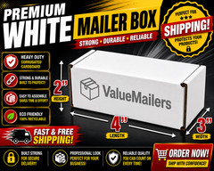 100 – 4x3x2 White Corrugated Shipping Mailer Packing Storage Box Boxes