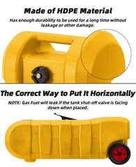 15 Gallon Fuel Caddy Portable Gas Storage Tank Container with Hand Pump 10ft US