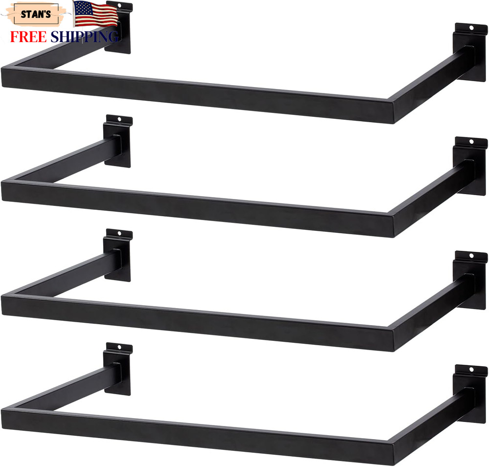 Slatwall U-Shaped Rectangular Tubing Hangrail 24″x12″ Slatwall Accessories. NEW