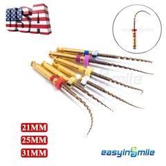 6pcs Endodontic Dental Endo Files Rotary NITI Files X-Pro Gold Taper 21/25/31MM