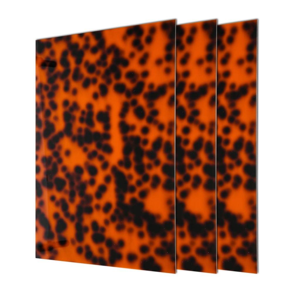 3 PCS 8×12 Inch 1/8 Tortoise Shell Cast Acrylic Sheets Leopard Pattern Laser