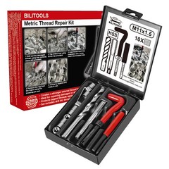 BILITOOLS M3x0.5 Helicoil Thread Repair Kit Metric HSS Drill