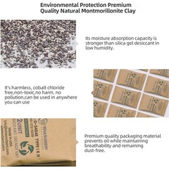 Kraft Clay 17 Gram 20 Packs Desiccants Packs for Safe Dehumidifier for Gun Safe