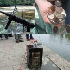 Double Sided Neodymium Fishing Magnet Kit 1000LB Pull Force Treasure Hunt Magnet