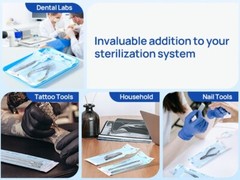 2000/Case JMU Self Sealing Sterilization Pouches Dual Indicator, Size 3.5″x6.5″