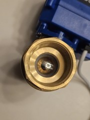 U.S. Solid Motorized Ball Valve 1in Standard Port Brass 9-24V NC Auto Return Ope