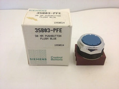 SIEMENS 3SB03-PFE PUSHBUTTON 30MM FLUSH BLUE NIB