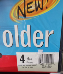 Duo Tang Single Pocket Folder 30 Sheet Capacity 4 Blue Folders NIP