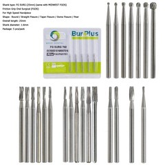Wave Dental Surgical Carbide Burs Round 557 557L 702 4 6 Long High Speed FG 25mm