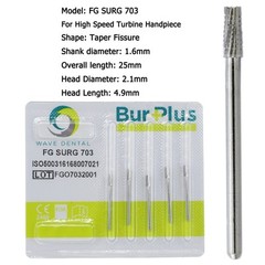Wave Dental Surgical Carbide Burs 557 557L 702 701 Long High Speed Friction Grip