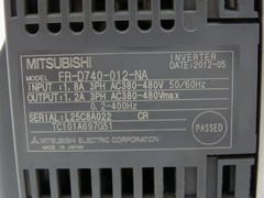 Mitsubishi Electric FR-D740-012-NA AC Drive Inverter VFD 3PH .2-400Hz 480V 1.2A