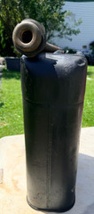 Vtg USMC Military 5 Gallon Metal Gas Can Black Jerry Can w/Flexible Cap Spout (B