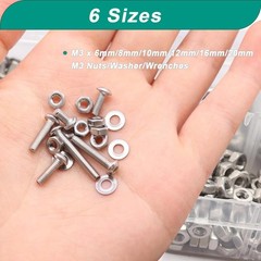 Comprehensive 640PCS M3 Screws Set with Nuts & Washers – Ideal for DIY Projects