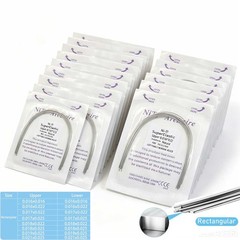10pcs/pk Dental Ortho Elastic Niti Arch Wire Rectangular Natural Bracket Braces