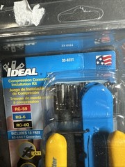 IDEAL Industries, Inc. 33-622T LinearX3 Coax Compression Hip Kit for F/BNC/RCA