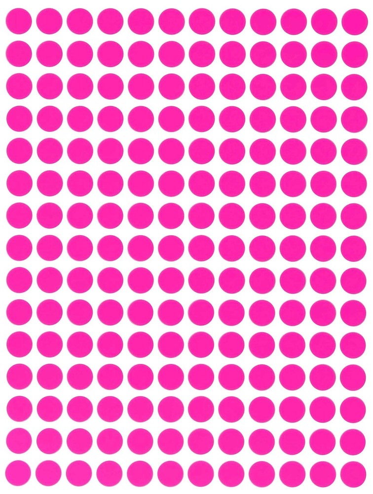 Royal Green 8mm Color Coding Dot Stickers – Multi-Color Round 2700, Neon-pink