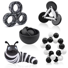 Fidget Toys Adults Pack, 5PC Sensory Set Easter Normal, Black & White