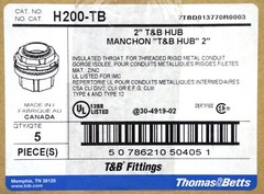 Thomas & Betts H200-TB 2″ Zinc Replacement Conduit Hub Brand New