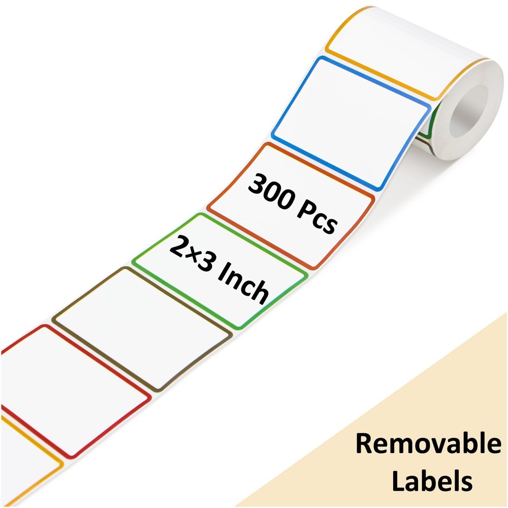 300 Pcs 2×3 Inch Blank Removable Freezer Labels, 2×3 inches, Bright