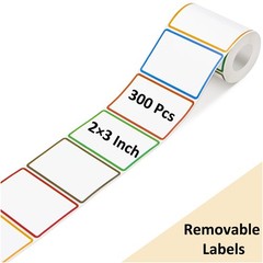 300 Pcs 2×3 Inch Blank Removable Freezer Labels, 2×3 inches, Bright