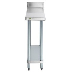 36″W x 12″L Stainless Steel Equipment Filler Table with Backsplash & Undershelf