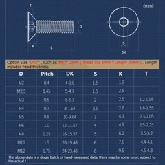 M3 M4 Countersunk Flat Head Screw Allen Socket Bolts 304 Stainless Steel DIN7991