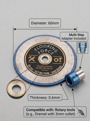 The 60mm diamond cutting wheel, 0.6mm, for ceramic, porcelain, and others.