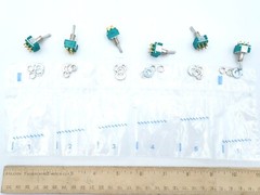 *Lot of 6* Alcoswitch MTA-206R DPDT ON-None-(ON) Mini Toggle MTA206R 6A 125v