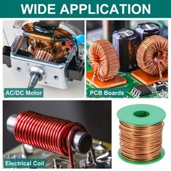 16 AWG Magnet Wire, 16 Gauge 16 oz Enameled Copper Wire, 155C(311F) Copper Color