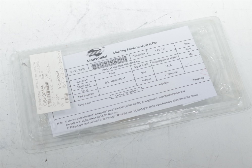 LIGHTCOMM Cladding Power Stripper CPS-1×1-465-20W-1070-C4-0.8 915nm 30W 0.8m