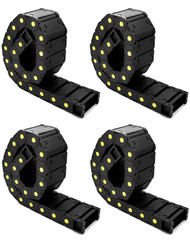 Cable Drag Chain 1M 25x77mm R55 Closed Wire Carrier for CNC Robot 4 Pack